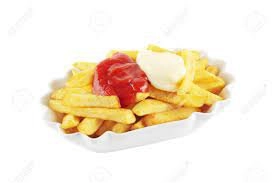 Friet met Heinz tomato ketchup